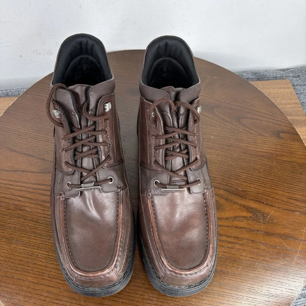 Rockport XCS Boots Men's 11.5M Brown Leather Hydro Shield Waterproof Chukka Moc